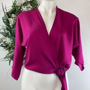 Elegant Magenta Wrap Top